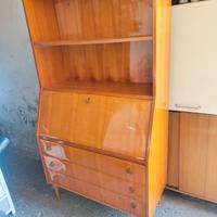 Libreria con scrittoio e ribalta anni 50/60