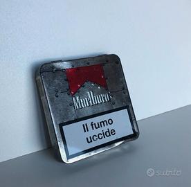 Lotto 2 scatole in latta Malboro porta sigaretta