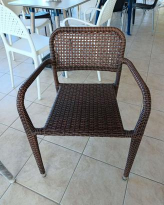 set 4 poltroncine in alluminio
