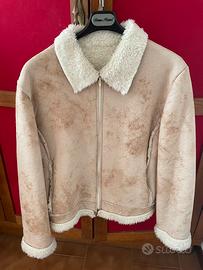 Giacca scamosciata con pelliccia