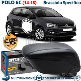 Bracciolo SPECIFICO Per VW Polo 6C in PELLE-PU
