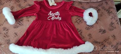 vestito rosso natalizio bambina 