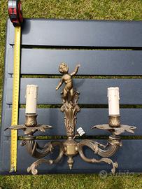 lampadario a plic in bronzo