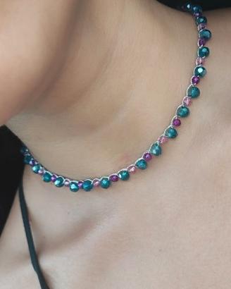 Collana elegante cristalli