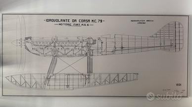 quadro idrovolante da disegno tecnico