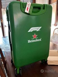 Trolley verde Heineken Formula 1 bagaglio mano F1