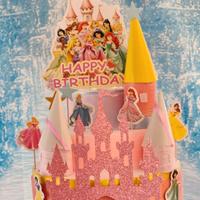 Torta finta scenografica tema principesse disney 