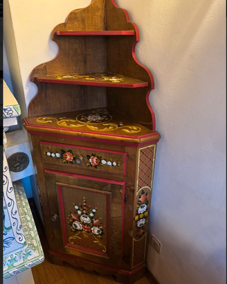 ESCLUSIVAangolieraTIROLESE(BAUERNMALEREI)ANTICA