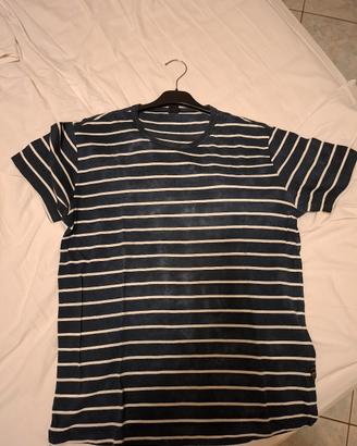 T-shirt Replay taglia M  blue a righe 
