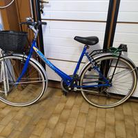 Bici donna city bike 6 velocità con cestino