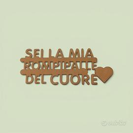 scritta in legno 