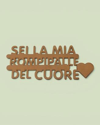 scritta in legno 