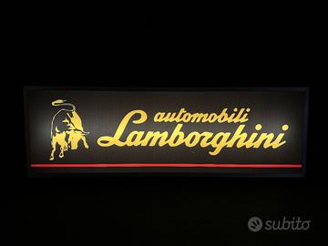 Insegna luminosa automobili Lamborghini Vintage 