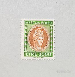 Marca da bollo 2000 lire da collezione nuova 