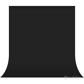 Sfondo fondale nero foto/video mussola 1,8m x 2,8m