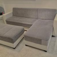 Divano/Letto Contenitore a Penisola, con puof rim.