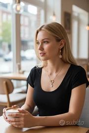 Set artigianale collana, orecchini e braccialetto