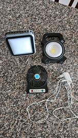Lotto Luci LED Solari e Mini Ventilatore USB