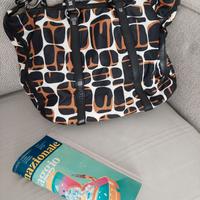 Borsa grande Francesco Biasia pelle nero e fantasi