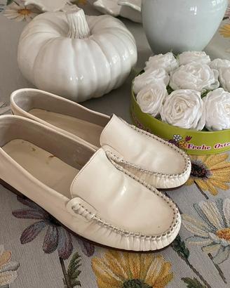 Mocassino Melluso, colore bianco avorio