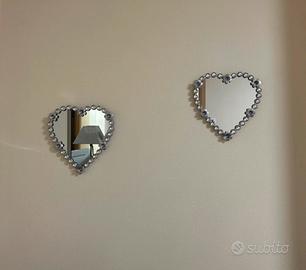 coppia specchi a cuore