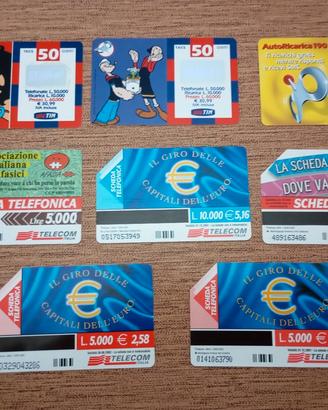 lotto schede telefoniche 