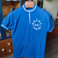 maglia ciclismo epoca RAI Frejus bianchi maino