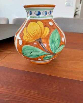 Vaso ceramica dipinta a mano produzione siciliana