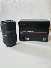 Sigma 8-16mm F4.5-5.6 DC HSM Nikon Pari al nuovo