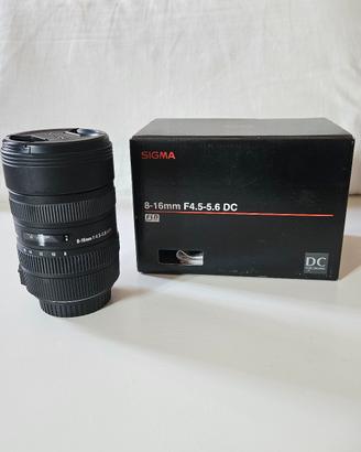 Sigma 8-16mm F4.5-5.6 DC HSM Nikon Pari al nuovo