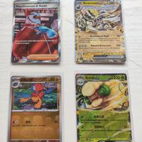 Lotto 4 carte Pokémon misto - Full Art - Pokeball