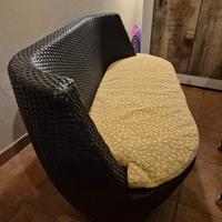 Divanetto nero per esterno terrazza/giardino