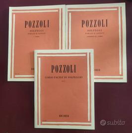 3 volumi Spartiti  di Ettore Pozzoli, "Solfeggi