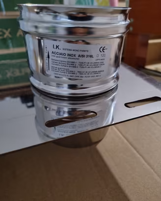 Piastra supporto M/F -diam. 120 Acciaio inox 316L