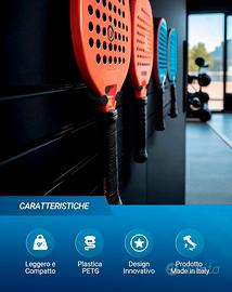 Supporto Racchetta da Padel per Parete Attrezzata