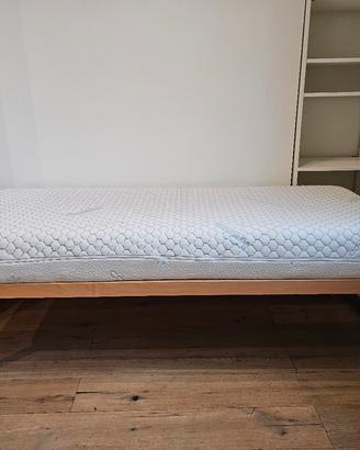 Rete a doghe in legno 190x80 con materasso memory