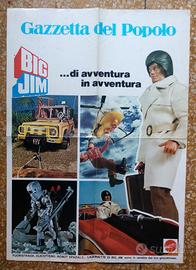 Big Jim raro poster locandina Gazzetta del Popolo