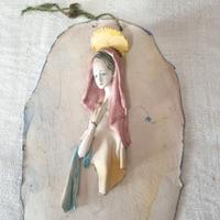 Antico Quadretto bassorilievo ceramica artistica