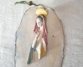 Antico Quadretto bassorilievo ceramica artistica