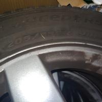 4 cerchioni in lega Peugeot originali con gomme da