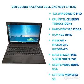 Notebook Packard Bell Easynote TK36 - Windows 10