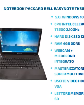 Notebook Packard Bell Easynote TK36 - Windows 10