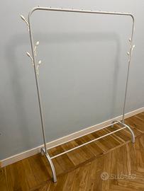 Appendiabiti bianco di metallo verniciato