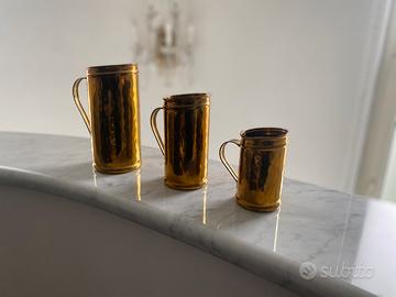 Boccali da birra in ottone arredo rustico country