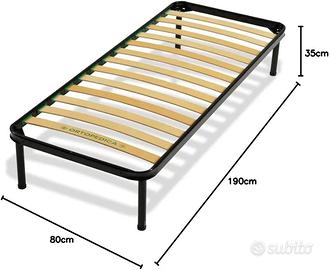 Rete con doghe in legno