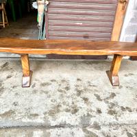 Panca rustica in legno massello