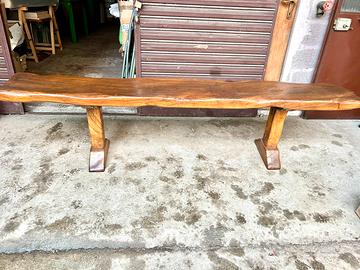 Panca rustica in legno massello