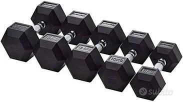 Serie manubri da 2,5 a 25 kg pesi/palestra