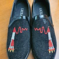 Scarpe donna nere comode casual in tela