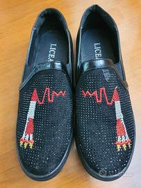 Scarpe donna nere comode casual in tela